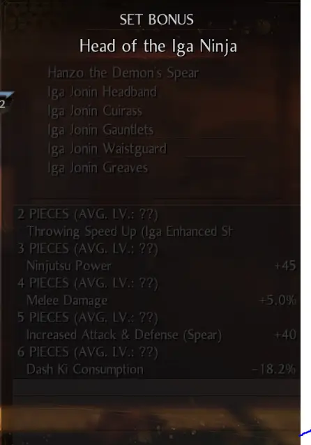 Nioh 2 Spear Build